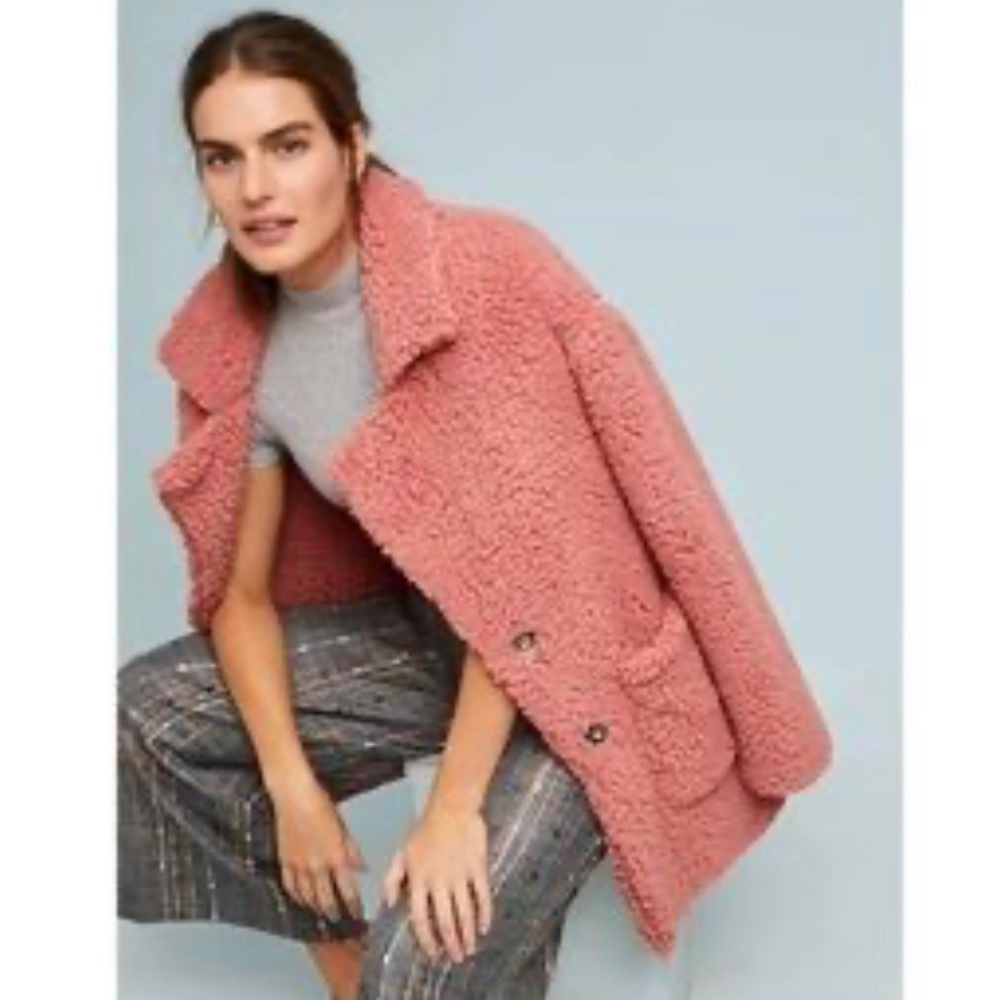 Anthropologie Teddy Coat